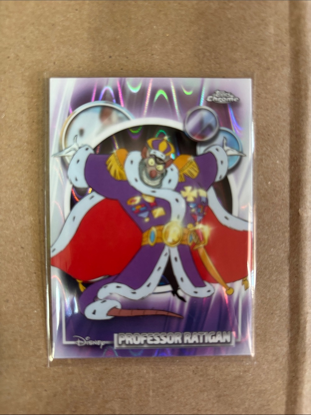 Disney Holographic Professor Ratigan Card — Purple, Red & Gold Accents Raywave
